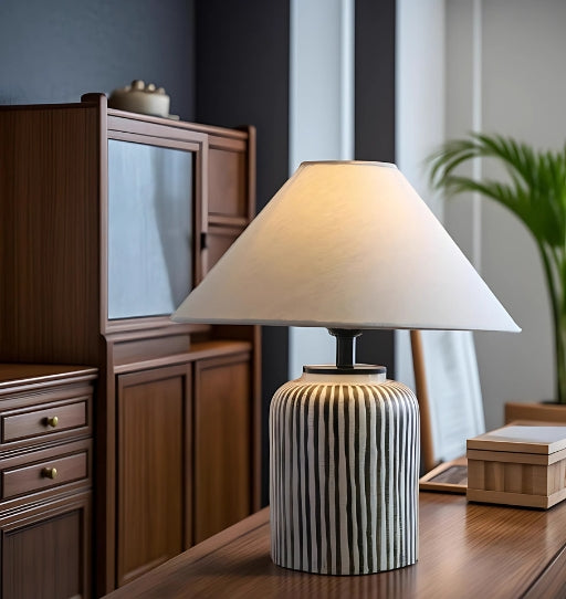 Wabi-Sabi Handmade Ceramic Table Lamp