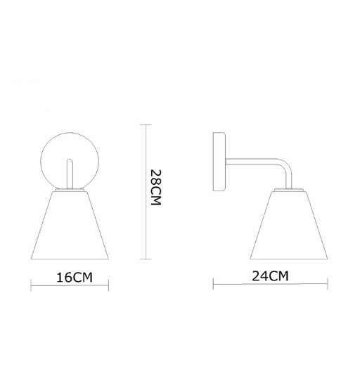 Nordic Gold Wall Lamp for Bedroom