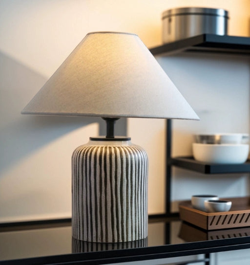 Wabi-Sabi Handmade Ceramic Table Lamp