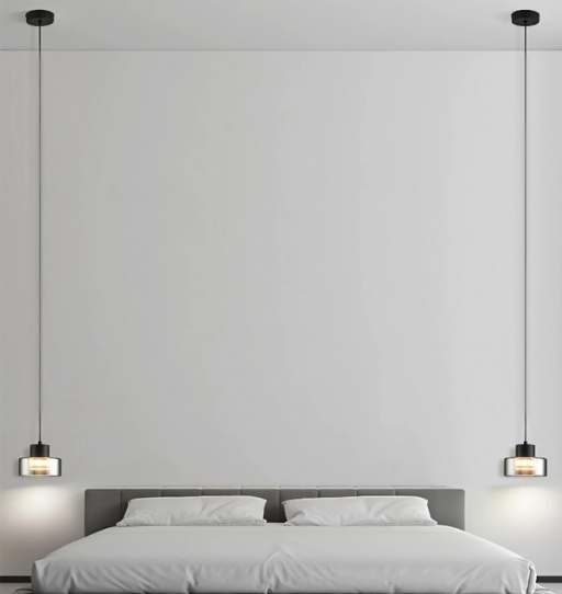Minimalist bedside pendant light