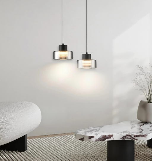Minimalist bedside pendant light
