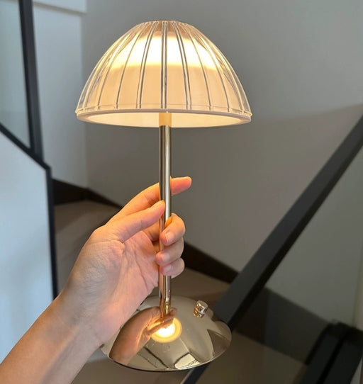 Moon-Shaped Crystal Table Lamp