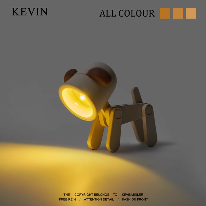 Warm Light Dog Night Light - Cute LED Puppy Desktop Ornament for Home, Desk, and Birthday Gift