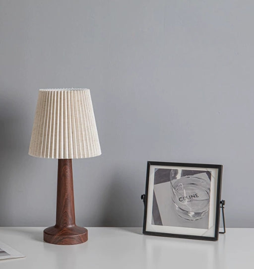 Pleated Table Lamp – Warm Night Light for Bedroom