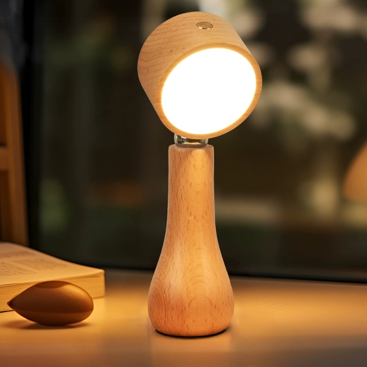 Solid Wood Round twisted Lamp