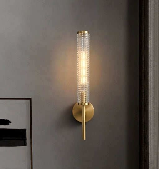 Copper Bedside Glass Wall Lamp