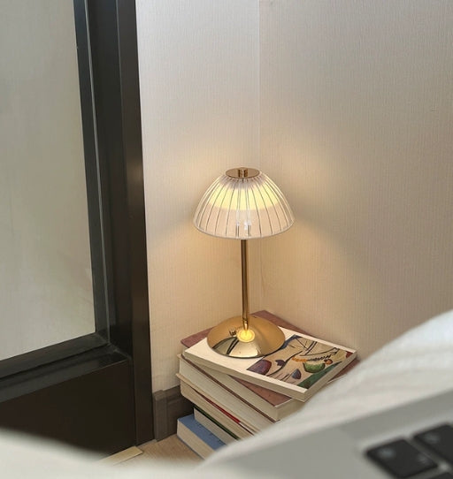 Moon-Shaped Crystal Table Lamp