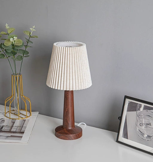 Pleated Table Lamp – Warm Night Light for Bedroom
