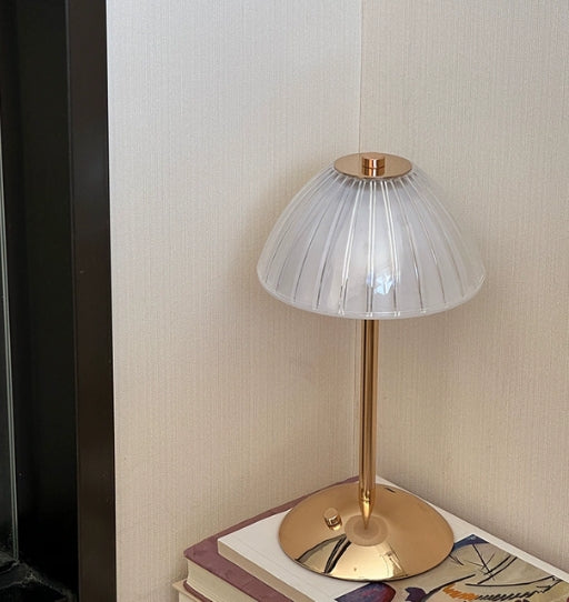 Moon-Shaped Crystal Table Lamp